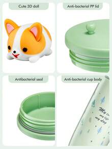 زجاجة مياه معزولة جميلة - زجاجة مياه رياضية معزولة بفراغ مع غطاء وقش، كوب محمول من الفولاذ المقاوم للصدأ، مناسبة للمنزل والمكتب والرياضات الخارجية والجري والرياضة والتخييم والسفر، هدية عيد مثالية للعائلة والأصدقاء