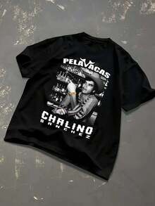 CHALINO  MEXICO CABRONES TEQUILA  MEXICO - RICH MASK- Graphic Cotton T-Shirt - Soft & Comfortable Crew Neck Short Sleeve Tee Pwith Bold Portrait Print, Hip Hop Streetwear Fashion Top for All Seasons, Casual Streetwear | Round Neck Tshirt | Cotton Shirtp - Negro - Ver 2