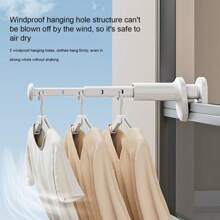 Portable Travel Clothes Hanger For Travel And Business Trips, Indoor Folding Clothes Hanger For Hotels, No Need To Drill Holes, Retractable Drying Tool