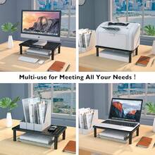 Adjustable Desktop Computer Stand, Stand Height Adjustable Screen Stand Monitor Lifter Ergonomic High Quality Metal Laptop Stand, Computer Hardware, Software For All Tablets And Laptops - Black - View 5
