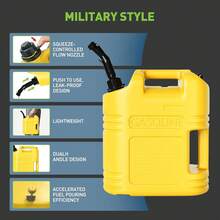 CuisinSmart Set Of 2 5-Gallon 20 Liter Multi-Purpose Liquid Container With View Stripe,Ergonomic Handle,Yellow - Yellow - View 6