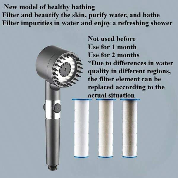 1 Set ABS Shower Head Faucet Nozzle For Home Cold & Hot Cleaning Face Bathroom Sink Pressurized Handheld Shower Head With Extension Hose And Wall Mount Bracket