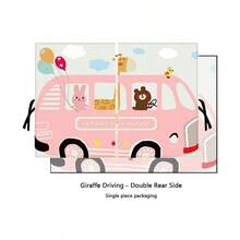 磁性双层卡通婴儿/儿童汽车窗帘，防晒隔热