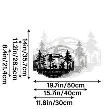 1件客製化鹿造型金屬壁飾，附個性化家族姓名標牌，森林場景，現代鄉村風戶外/室內裝飾，耐用金屬露營標誌，適合節日與居家裝飾 - 黑色 - 查看 9