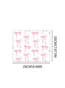 Queen Pink Bow Mouse Pad Kawaii Mouse Pad Academic Fashion Computer Desk Pad Is Suitable For Laptop Non-Slip Rubber Base Pad Office Accessories Decorative Edge Lock Edge Desk Pad