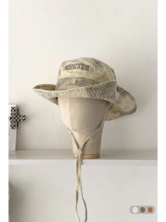 1pc Unisex Outdoor Wasteland Style Wide Brim Hat, UV Protection Fishing Cap Suitable For Camping, Climbing, Spring & Summer Men's Sun Hat Summer Hat, Suitable For Summer Outdoor Activities Such As Hiking And Fishing