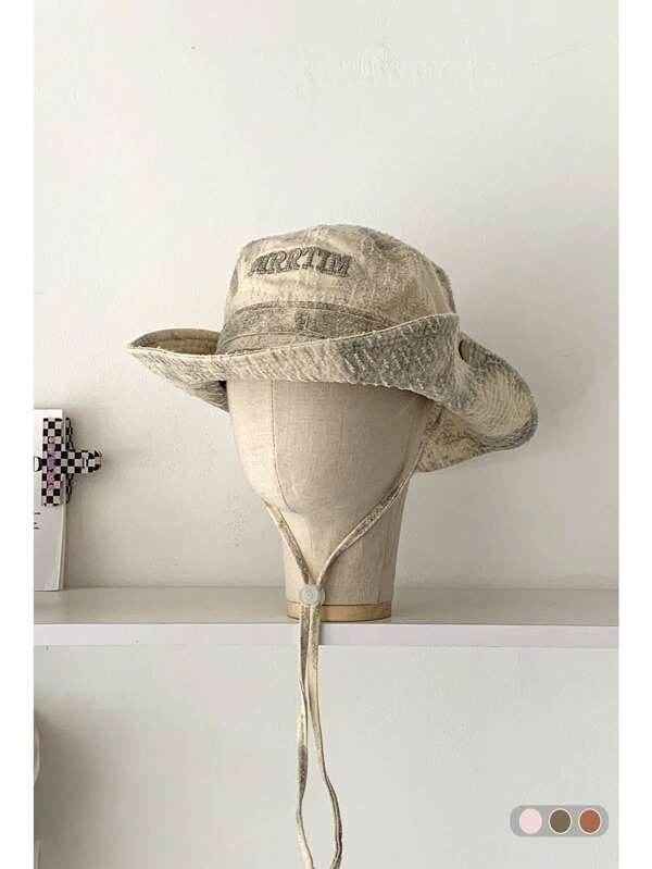 1pc Unisex Outdoor Wasteland Style Wide Brim Hat, UV Protection Fishing Cap Suitable For Camping, Climbing, Spring & Summer Men's Sun Hat Summer Hat, Suitable For Summer Outdoor Activities Such As Hiking And Fishing