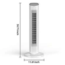 Havato Tower Fan 85°Oscillating Quiet Cooling 15H Timer Remote Control Powerful Standing 3 Wind Speed 2 Wind Modes LED Display Bladeless Portable LED Display,Bedroom Office, White - US A Type Plug(110-127V) - View 3