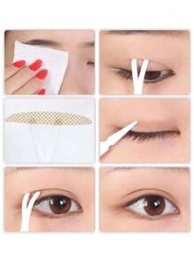 480 pièces de ruban pour paupière double, ruban invisible pour paupière double qui soulève, facile à coller et invisible, ruban de dentelle de maille pour paupière, outil pour les yeux créant des paupières doubles naturelles, sans trace, solides et longue durée. Livré avec des pinces et des tiges à fourche, convenant à toutes les femmes, adapté pour celles ayant des cernes ou des yeux gonflés.