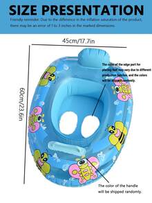 1 pieza Flotador hinchable para natación con diseño de dibujos animados - Azul - Ver 4