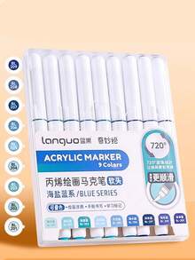 81 色直液丙烯颜料笔画笔彩色记号笔适用于岩石绘画石头陶瓷玻璃 DIY 美术用品文具