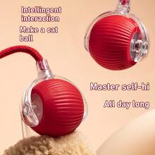 1pc LED Light-Up Smart Pet Ball, Dog/Cat Toy Ball, Self-Entertainment Device, Pet Chew Toy, Puppy/Kitten Teaser Wand, Auto-Jump Ball, Suitable As Halloween, Christmas, Valentine's Day Gift - Multicolor - View 3