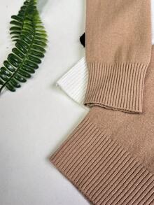 ACME MADE IN CHINA 3pcs Kit Women's Knitted Turtleneck Blouse Long Sleeve Basic Cold Weather Blouse Imported Winter - Lạc đà - Xem 4
