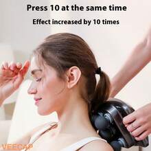 BESTRIVER New Ten Head Massage Gun High Frequency Vibration Muscle Relaxation Massager Professional Grade Household USB Charging Massage Gun - White - View 8