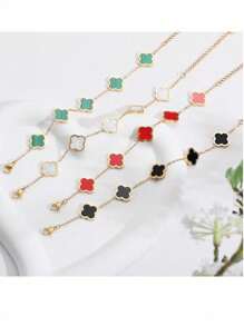 1 Simple Fashion Style Four-Leaf Clover Multi-Leaf Women's Bracelet