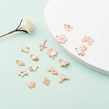 45-50pcs Random Zinc Alloy Oil Drop Pendants, DIY Jewelry Accessories Suitable For Bracelet & Necklace Making