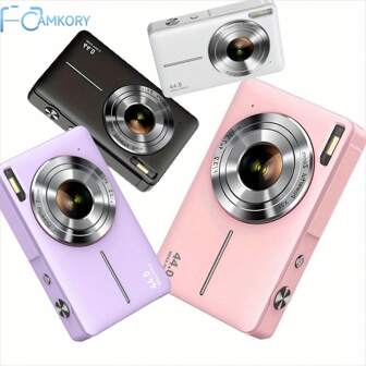 CAMKORY CAMKORY Digital Camera,44MP FHD 1080P Point And Shoot Camera With 32GB Card,700mAh Rechargeable Battery,16X Zoom Anti Shake, Compact Small Camera Gift For Boys Girls Beginners