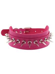 1 chiếc vòng cổ choker đính đinh tán màu đen gợi cảm, vòng cổ bằng da PU có thể điều chỉnh, quà tặng cho phụ nữ vào ngày lễ tình nhân, giáng sinh, trang phục hàng ngày, tiệc tùng - Nhiều màu - Xem 11