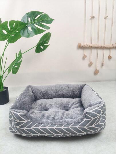 PETSIN 1 件可爱毛绒矩形四季防滑宠物床垫，加厚保暖内衬，适合中小型犬、猫、兔子等宠物，舒适的室内宠物床/沙发，母亲节好礼物