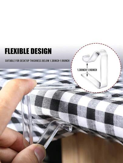 4 pezzi/8 pezzi Clip trasparenti per tovaglia, clip antiscivolo per fissare la tovaglia, fermagli per tovaglia da tavola per casa e cucina