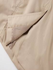 Women's Mid-Length Pocket Jacket, Designed For Commuting In Spring And Autumn - Camel - View 10