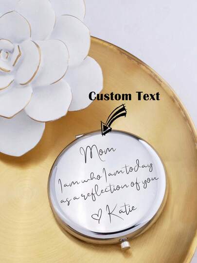 1pc Personalized Makeup Mirror, Bridesmaid Invitation, Pocket Mirror, Bridesmaid Gift, Mother's Day Engraved Mirror Gift, Personalized Makeup Mirror, Bridesmaid Invitation, Bachelorette Party Favor, Birthday Flower Pocket Mirror, Bridesmaid Gift, Birthday Gift