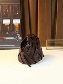 2025 新款编织设计女士手提包，手提篮包，高端小众倒三角时尚通勤包，休闲风格