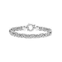 925 Sterling Silver Italian Classical Byzantine Spring Bracelet, Handcrafted In Italy Solid Diamond Cut Braid Spring Bracelet, Suitable For Men And Women - Stylish And Durable Design - Sterling Silver Construction - The Perfect Gift For All Kinds Of Holidays (Includes Gift Boxes) - Silver - View 1