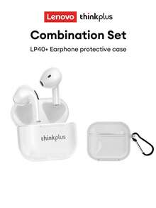 Lenovo LP40 Bluetooth Earphones & Transparent Protective Case Combo, In-Ear Sports Earbuds With Deep Bass, HD Calls With Mic, Low Latency Music/Gaming, Smart Touch, Long Standby, Passive Noise Cancellation, Compact & Portable Wireless Earphones - LP40 vỏ trắng + trong suốt - Xem 4