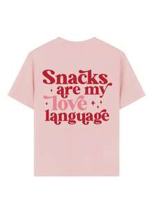 Tween flickor Casual roligt tryck rundhalsad kortärmad T-shirt, sommartopp - Rosa - Visa 5