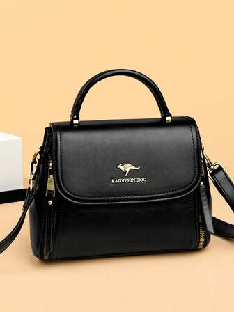 翻盖双层女士钱包和手提包斜挎包奢华休闲托特包高品质皮革时尚邮差单肩包