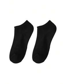 5/10/20 Pairs Men's Solid Color Breathable Casual Ankle Socks, For Gym