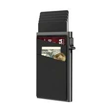 Porte-cartes de crédit pour hommes avec éjection automatique des cartes, étui  RFID