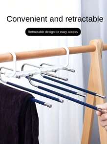 1pc 5/9 Pole Folding Pants Hangers With Multi-Layer,Suitable For Summer Shorts; Not Suitable For Autumn And Winter Clothes,(The Product Needs Simple Assembly, The Video Is An Assembly Tutorial