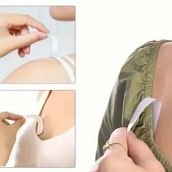36pcs Double-Sided Adhesive Clothing Modesty Petals, Invisible Transparent Anti-Flashing Tape For Shirt Collar