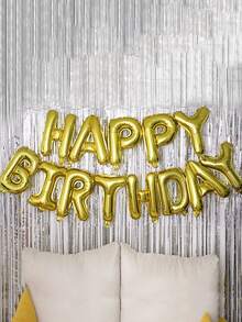 13pcs Happy Birthday Aluminum Foil Balloon Set, Party Decoration, Happy Birthday, Birthday, Birthday Balloons, Party Supplies, Suitable For Various Festivals, Multiple Colors Available, Reusable - Multicolor - View 2