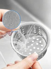 30/100 个水槽垃圾过滤袋，可重复使用的编织布网状水槽过滤袋，用于厨房水槽的一次性细网排水过滤袋，食物垃圾，剩余碎片收集器，耐用的水槽网状过滤袋，非常适合家庭厨师和洗碗机，保持水槽干净整洁，防止堵塞