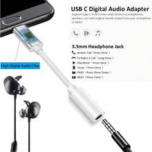 1-3pcs USB-C To 3.5mm Headphone Jack Adapter Converter, Compatible With IPhone 15, , - White - View 4