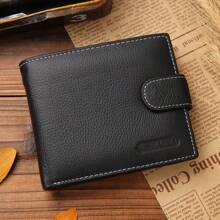 100% Genuine Leather Men Wallets Premium Product Real Cowhide Wallets For Man Short Black Wallet Valentine's Day