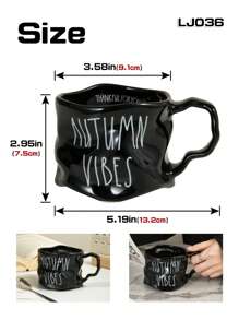 1pc Personalized Creative Coffee Mug, High-Quality, Suitable For Home, Office, Cafe Use Back To School