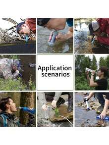 1 件户外应急滤水器，露营、徒步旅行、生存必备工具，便携式净水器，必备家居用品