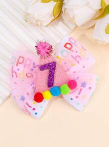 1 Stück Neue Jahr Geburtstag Haarclips, glücklicher Geburtstag Buchstaben Muster & glänzender Glitzer Geburtstagshüte & Haarknäul Dekoration Mädchen Haarbögen, Festliches Haarsschmuck, Alles Gute zum Geburtstag