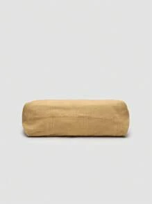 1 pieza Bolsa de lona con borlas de gran capacidad, de estilo casual y moda, bolso de hombro minimalista para ir al trabajo y de compras, adecuado para la calle, viajes y la playa