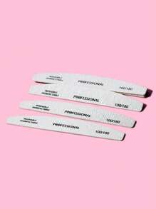 10pcs Professional Half-Moon Wood Chip File Simple Nail File True Nail Chip Thin File Nail Manicure Manicure Type Polishing Nail File