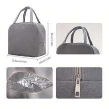 1 件成人可重复使用保温午餐袋，小尺寸防漏便携式午餐手提袋，适合工作和野餐，返回学校用品袋，用于学校配件学校用品