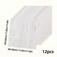 12/24pcs Self-Adhesive Wood Grain Floor/Wall Stickers, Easy To Install, Suitable For Indoor Wall & Floor Decoration, Waterproof, Anti-Mold, Anti-Oil, Anti-Slip - 彩色 - 查看 10