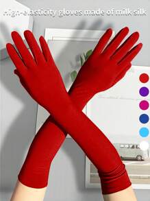 Gants longs pour femmes pour soirée, gants d'opéra en satin noir, gants haute élasticité qui ne se déforment pas et remontent jusqu'aux coudes