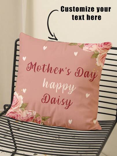 1 st anpassningsbar textkuddfodral, DIY Custom kuddfodral för heminredning, bröllop, husdjur, baby, mors dag present, tryck kuddfodral, mjuk anpassad, unik, personlig idealisk present till honom/henne, pojkvän, flickvän, pappa, mamma, familj, vänner, jubileum, mors dag, alla hjärtans dag, alla hjärtans dag, barnens dag, alla hjärtans dag Dag, bröllop, examen, jul, hemmafru, soffa, säng, bil, tesalong, sovrum, vardagsrum, alla hjärtans dag