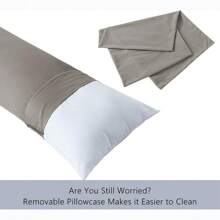 (1 Piece, White) Full Body Pillow - 20"X54", Side Sleeper Oversized Pillow, Sleep Specialized Oversized Bed Pillow - Soft Long Bed Pillow, Hugging Pillow Insert, Home Decor Pillow, Machine Washable (20"X54", 14"X36", 20"X30", 20"X26", 22"X22", 20"X20", 18"X18", 12"X20")