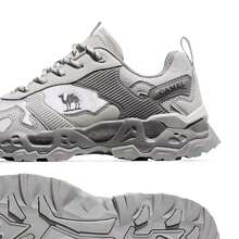 CAMEL CROWN 男士越野徒步鞋夏季新款登山鞋防滑耐磨运动徒步鞋 - 淺灰 - 查看 2